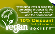 10% discount for Vegan Society members